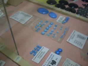 Cabochons of turquoise of various treatments, and 