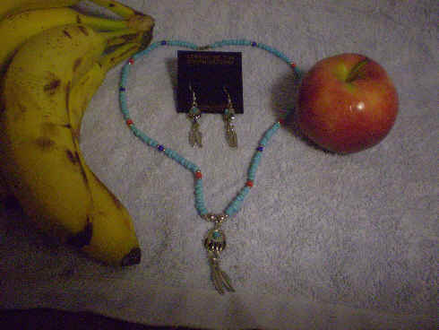 Earrings and pendant, 'Legend of the Dream Catcher