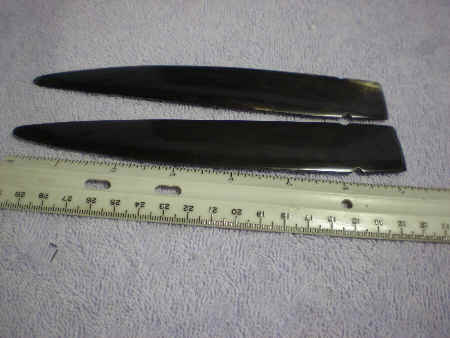 Knife or spear points of bone.