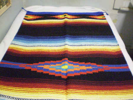 Saltillo-style Indian (East) rug. Woven. 32 x 64 i