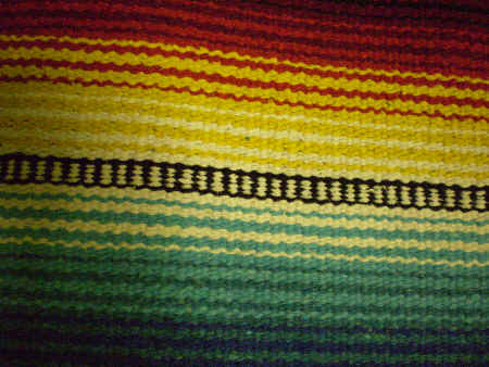 Saltillo-style woven Indian (East) rug. 32 x 64 in