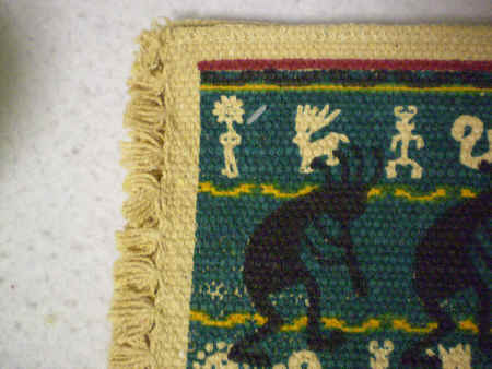 Indian (East) cotton placemats, woven and stencile