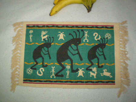 Indian (East) cotton placemats, woven and stencile